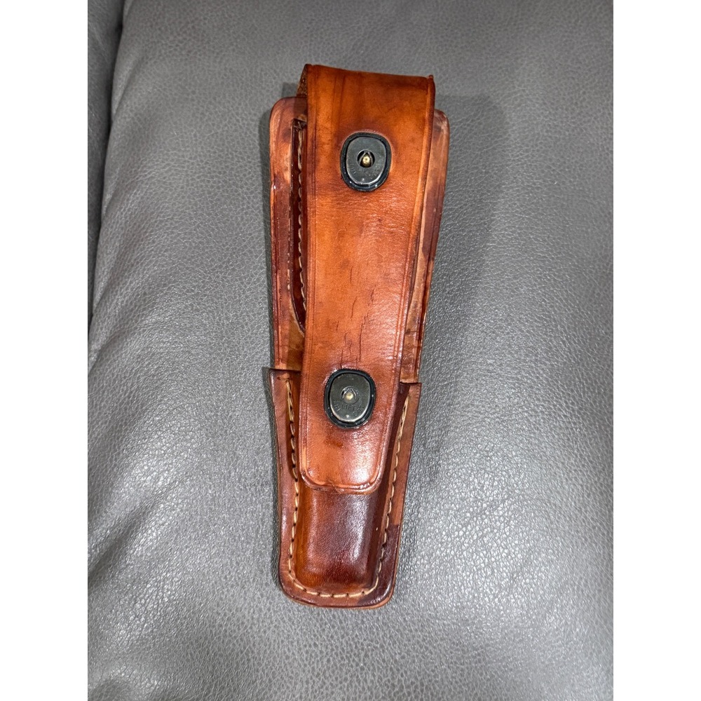 Sigma West Corp Leather Double Pocket Tool Pouch NSN‎ 5140-00-498-8898 Brown